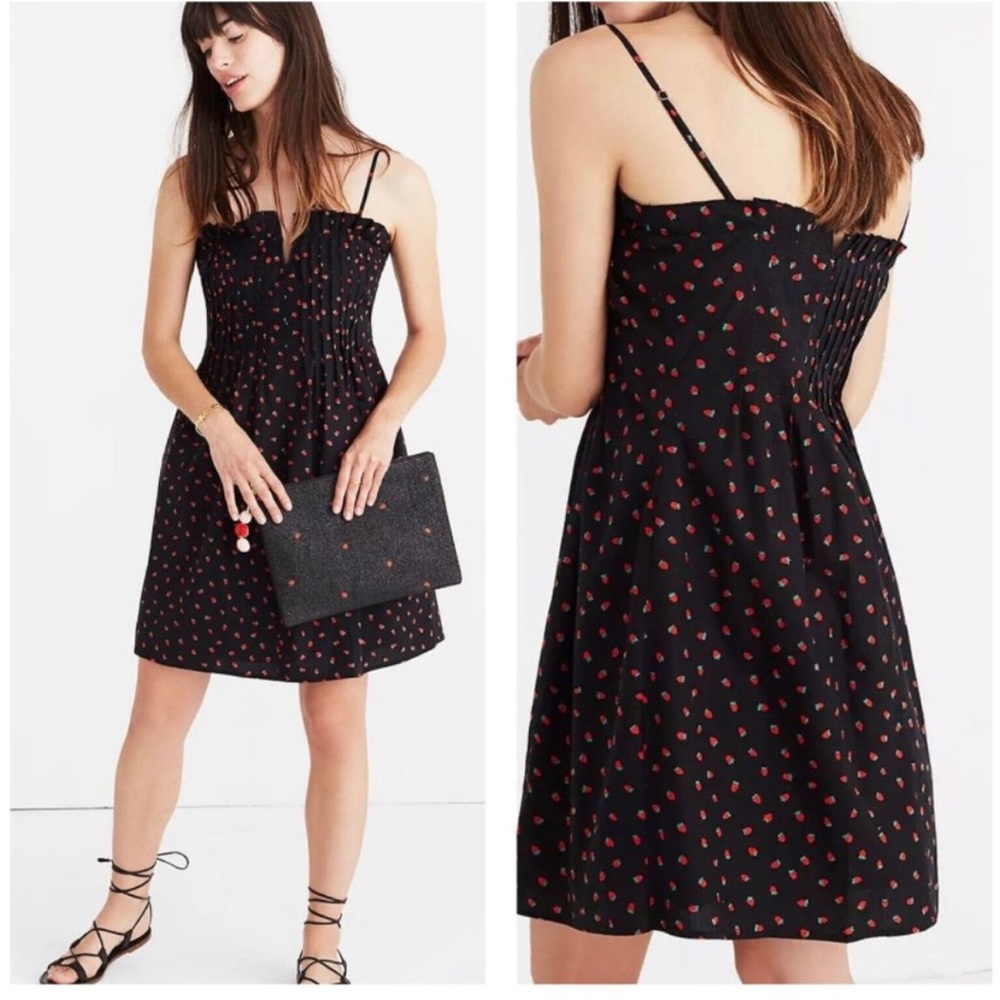 Madewell strawberry print mini dress